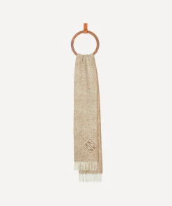 Loewe Scarves^Beige Anagram Wool-Blend Scarf