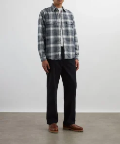 Adsum Shirts^Beige Check Classic Plaid Workshirt