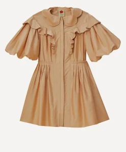 FARM Rio Dresses^Beige Short-Sleeve Mini-Dress