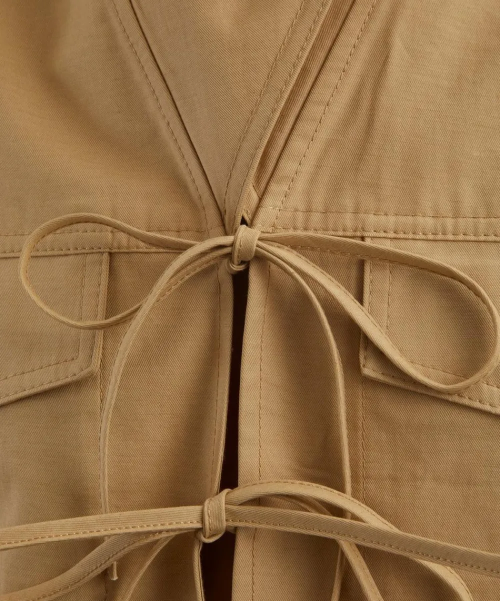 Ganni Tops^Beige Stretch Cotton Blouse