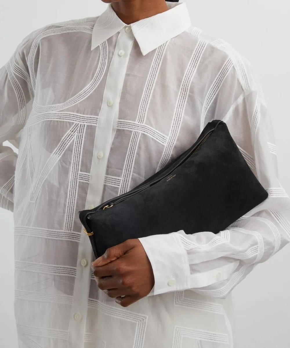 Toteme Bags^Belted Suede Clutch Bag