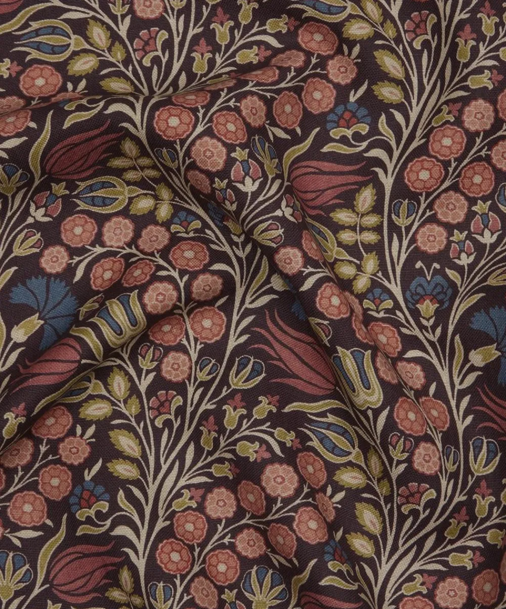 Liberty Interiors Furnishing Fabrics^Berry Vine Linen in Dragonfly