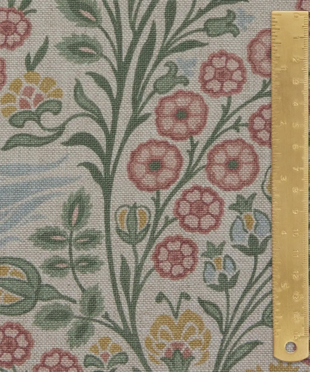 Liberty Interiors Furnishing Fabrics|Furnishing Fabrics^Berry Vine Linen in Lichen