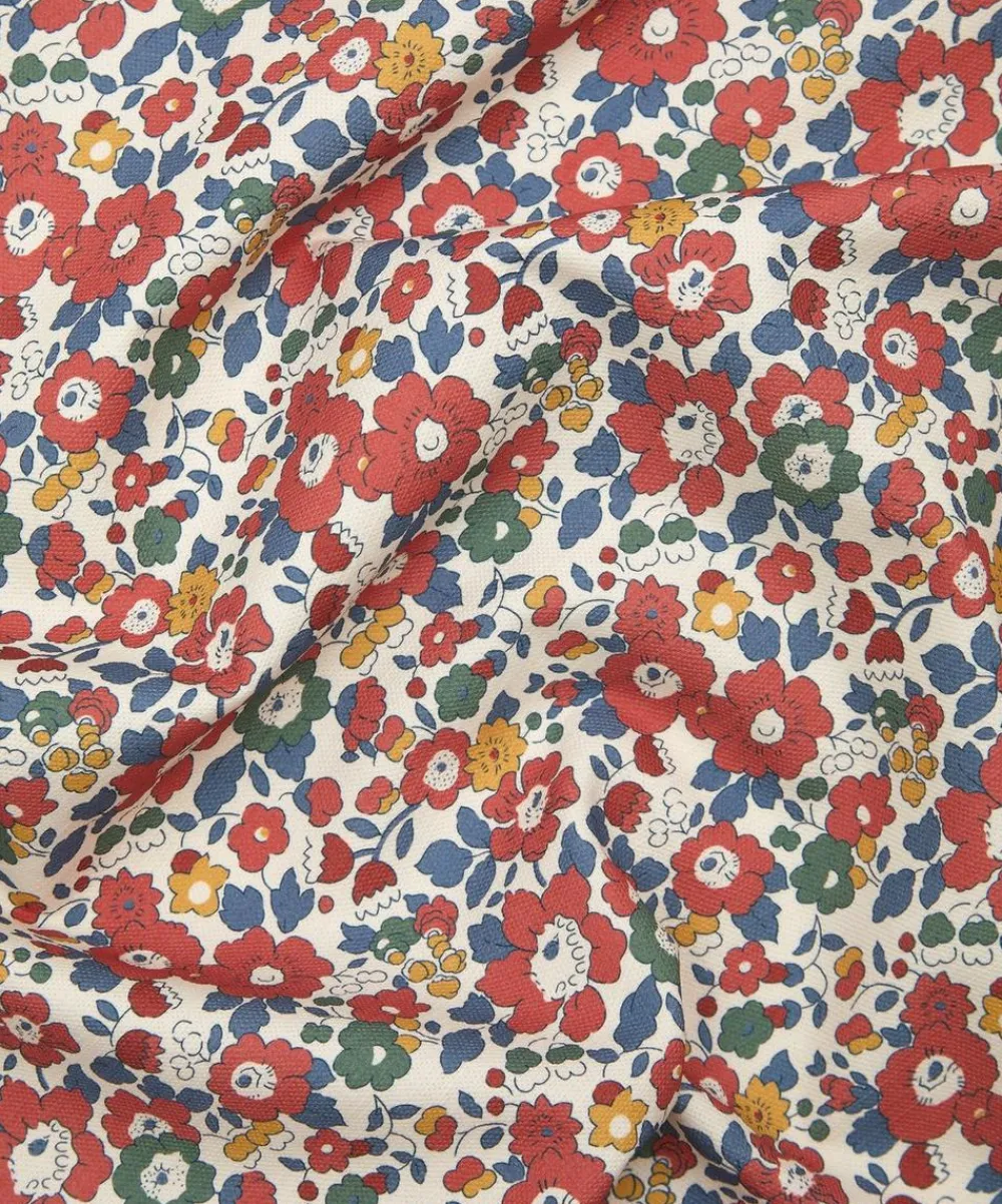 Liberty Interiors Furnishing Fabrics^Betsy Flora Cotton in Red Lac