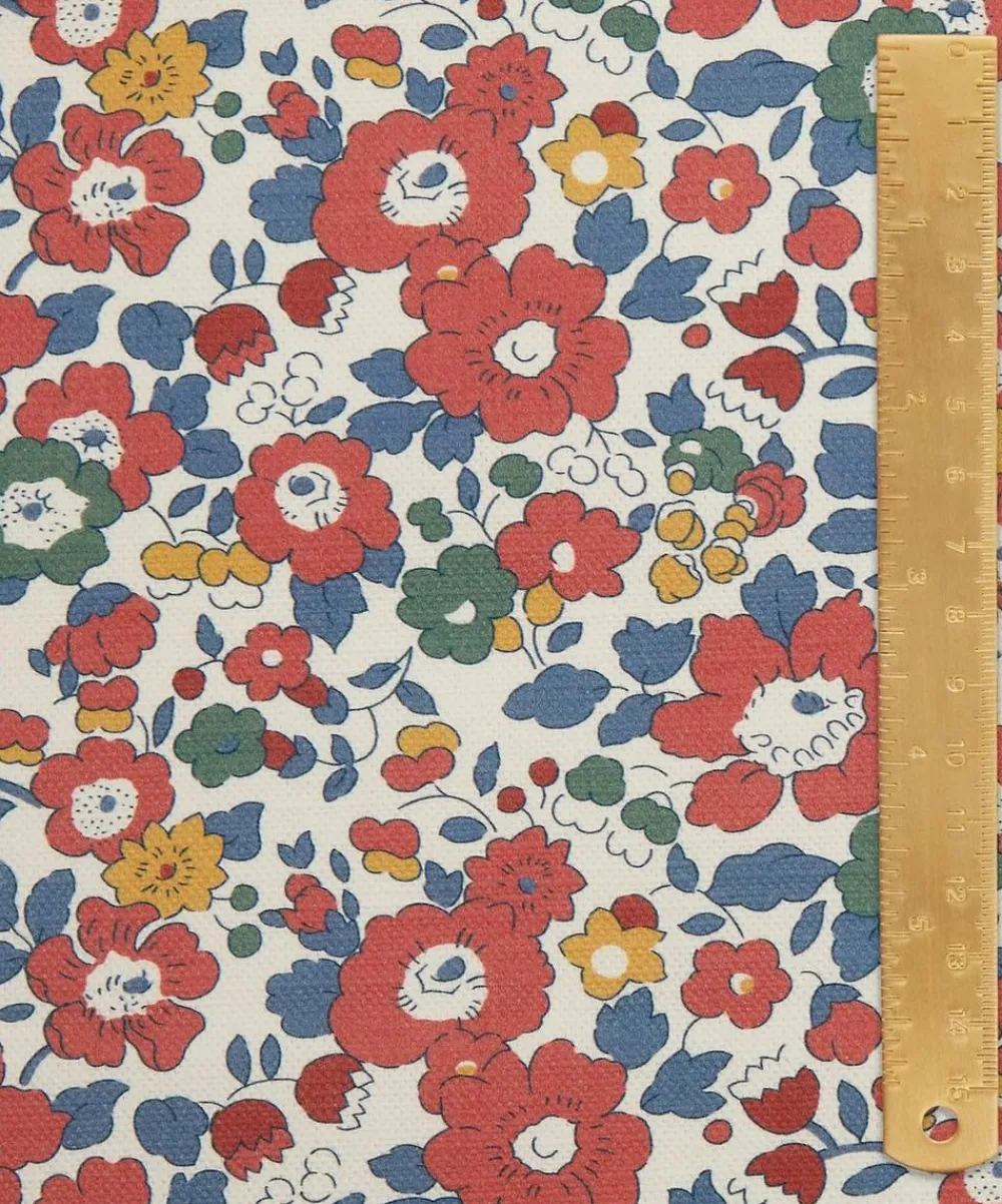 Liberty Interiors Furnishing Fabrics^Betsy Flora Cotton in Red Lac