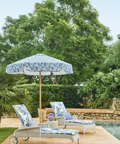 Liberty Interiors Furnishing Fabrics^Betsy Flora Easton in Lapis – Outdoor