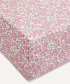 Liberty Bedding|Bedroom^Betsy Pink Tana Lawn™ Single Fitted Sheet