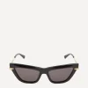 Bottega Veneta Sunglasses & Glasses^Black Acetate Cat-Eye Sunglasses