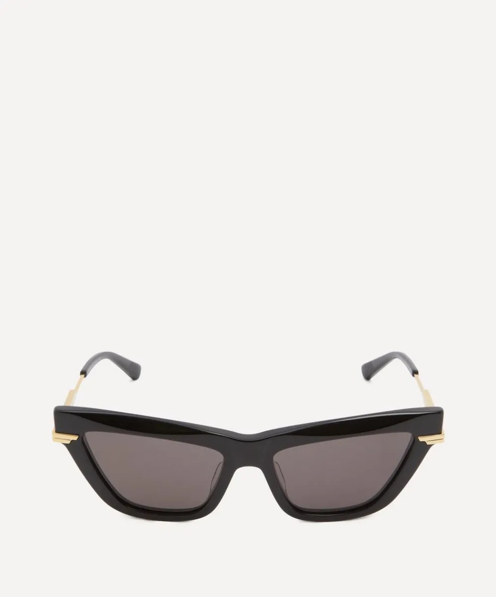 Bottega Veneta Sunglasses & Glasses^Black Acetate Cat-Eye Sunglasses