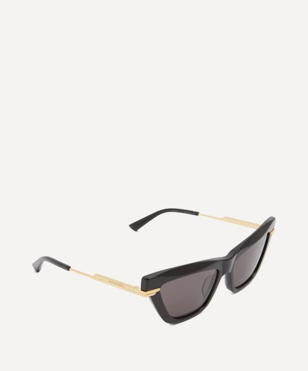 Bottega Veneta Sunglasses & Glasses^Black Acetate Cat-Eye Sunglasses