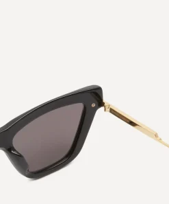 Bottega Veneta Sunglasses & Glasses^Black Acetate Cat-Eye Sunglasses