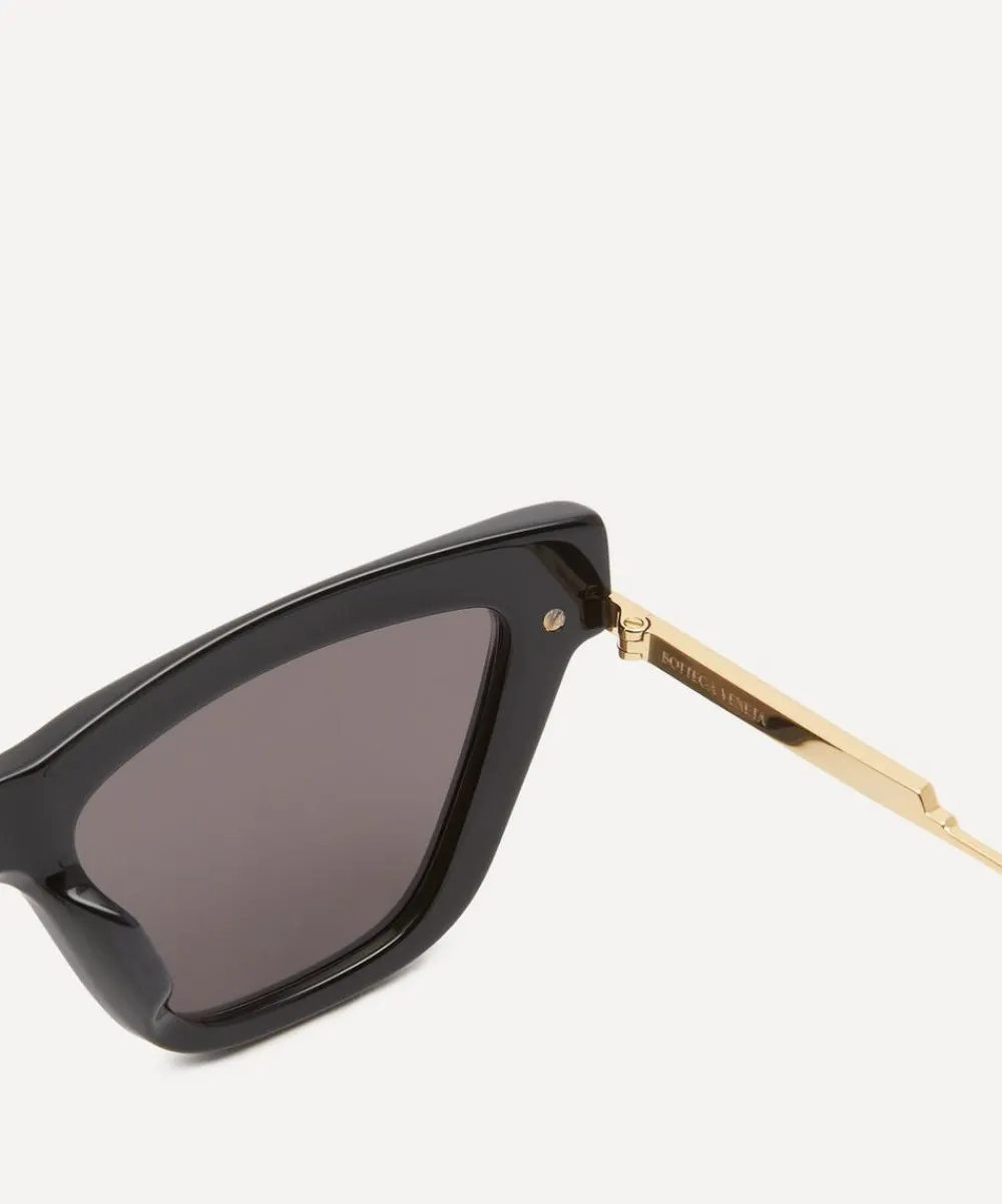 Bottega Veneta Sunglasses & Glasses^Black Acetate Cat-Eye Sunglasses