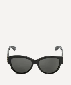 Saint Laurent Sunglasses & Glasses^Black Acetate Cat-Eye Sunglasses