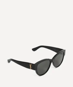 Saint Laurent Sunglasses & Glasses^Black Acetate Cat-Eye Sunglasses