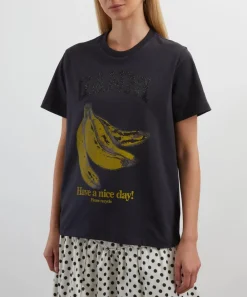 Ganni Tops^Black Banana Graphic T-shirt