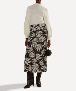 FARM Rio Skirts^Black Bossa Banana Low Waisted Maxi Skirt