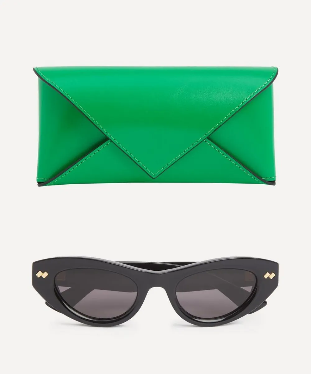 Bottega Veneta Sunglasses & Glasses^Black Cat-Eye Sunglasses