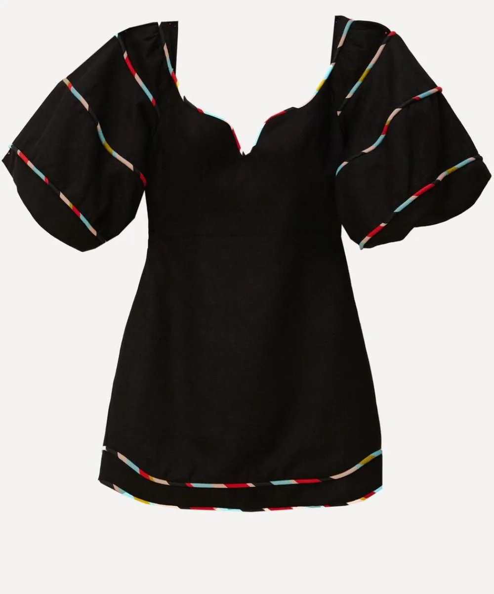 FARM Rio Dresses^Black Coloured Stripes Mini-Dress