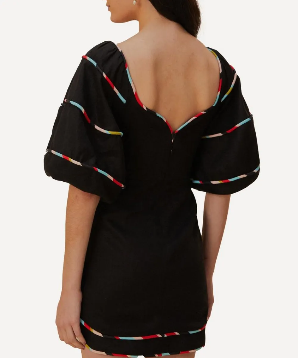 FARM Rio Dresses^Black Coloured Stripes Mini-Dress