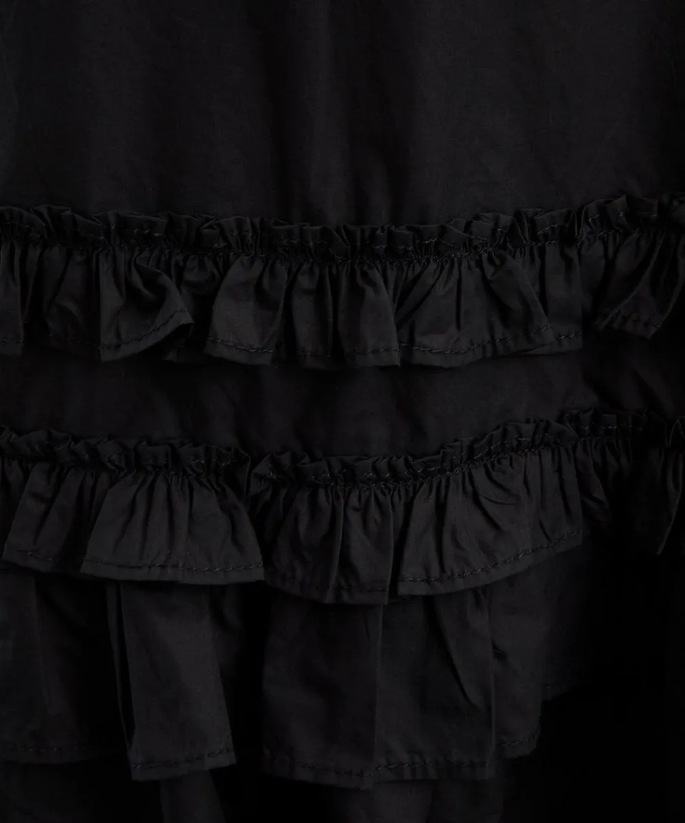 Ganni Dresses^Black Cotton Poplin Mini Dress