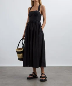 Matteau Dresses^Black Crossback Midi Dress