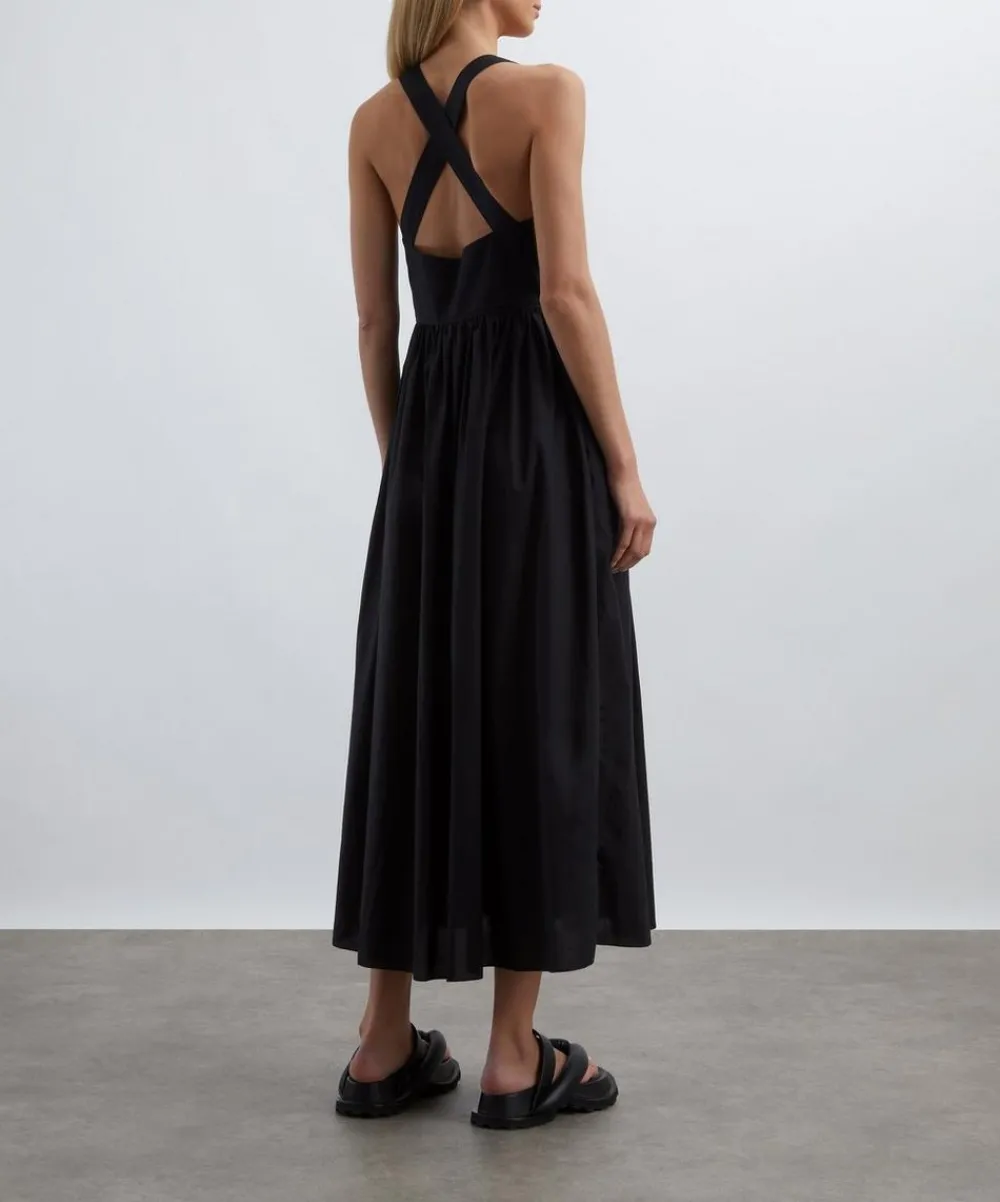 Matteau Dresses^Black Crossback Midi Dress