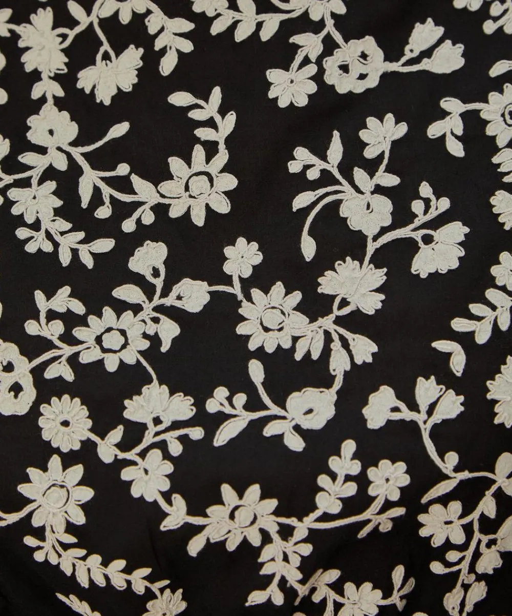 FARM Rio Tops^Black Embroidered Ruffle Long Sleeve Blouse