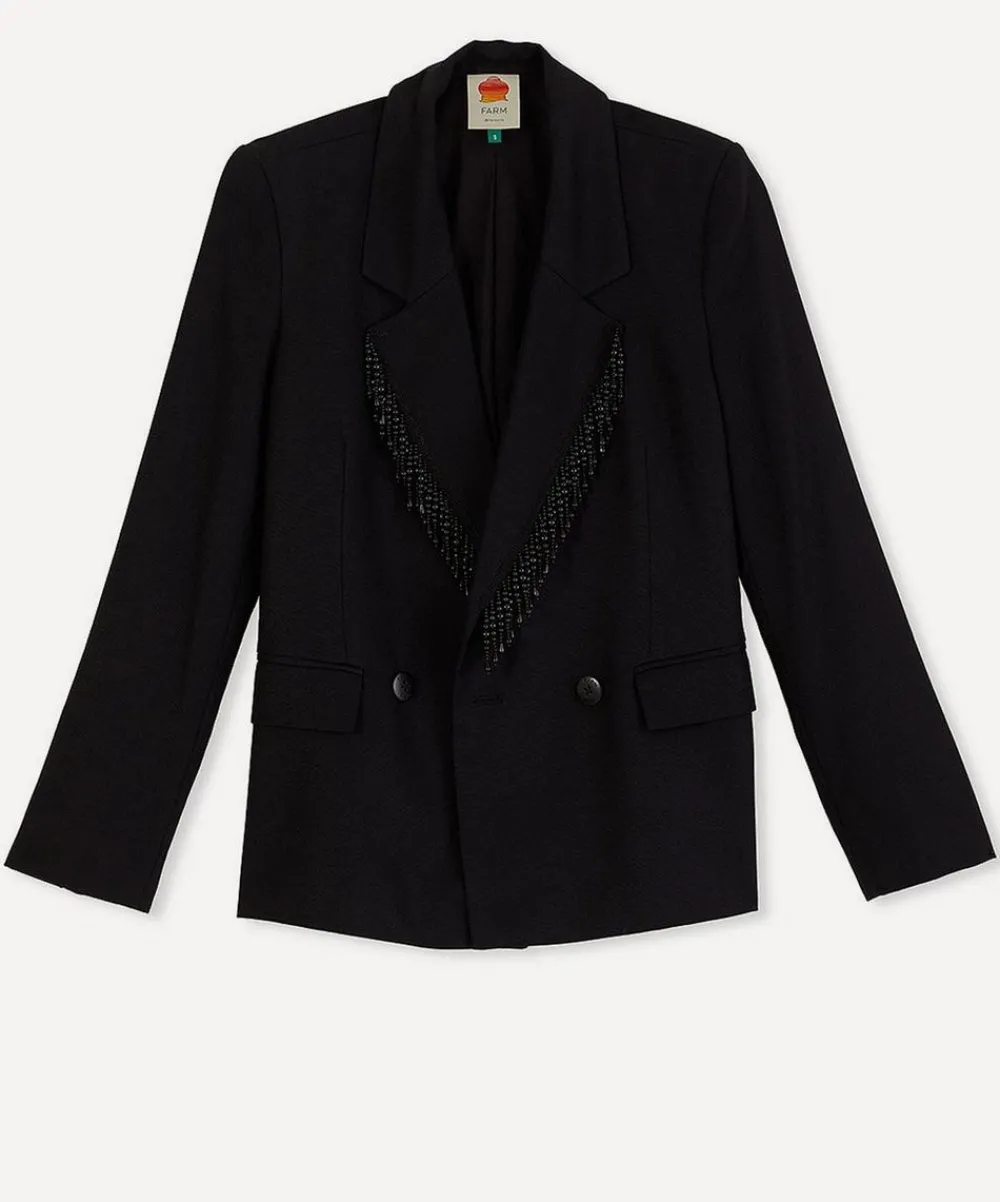 FARM Rio Coats & Jackets^Black Fringe Blazer