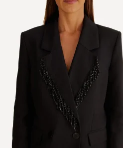 FARM Rio Coats & Jackets^Black Fringe Blazer