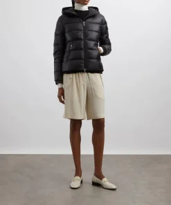 Moncler Coats & Jackets^Black Gles Hooded Short Down Jacket