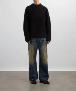 Séfr Knitwear & Sweats^Black Haru Brushed Alpaca-Blend Jumper