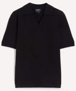 A.P.C. Tops^Black Livio Polo Shirt