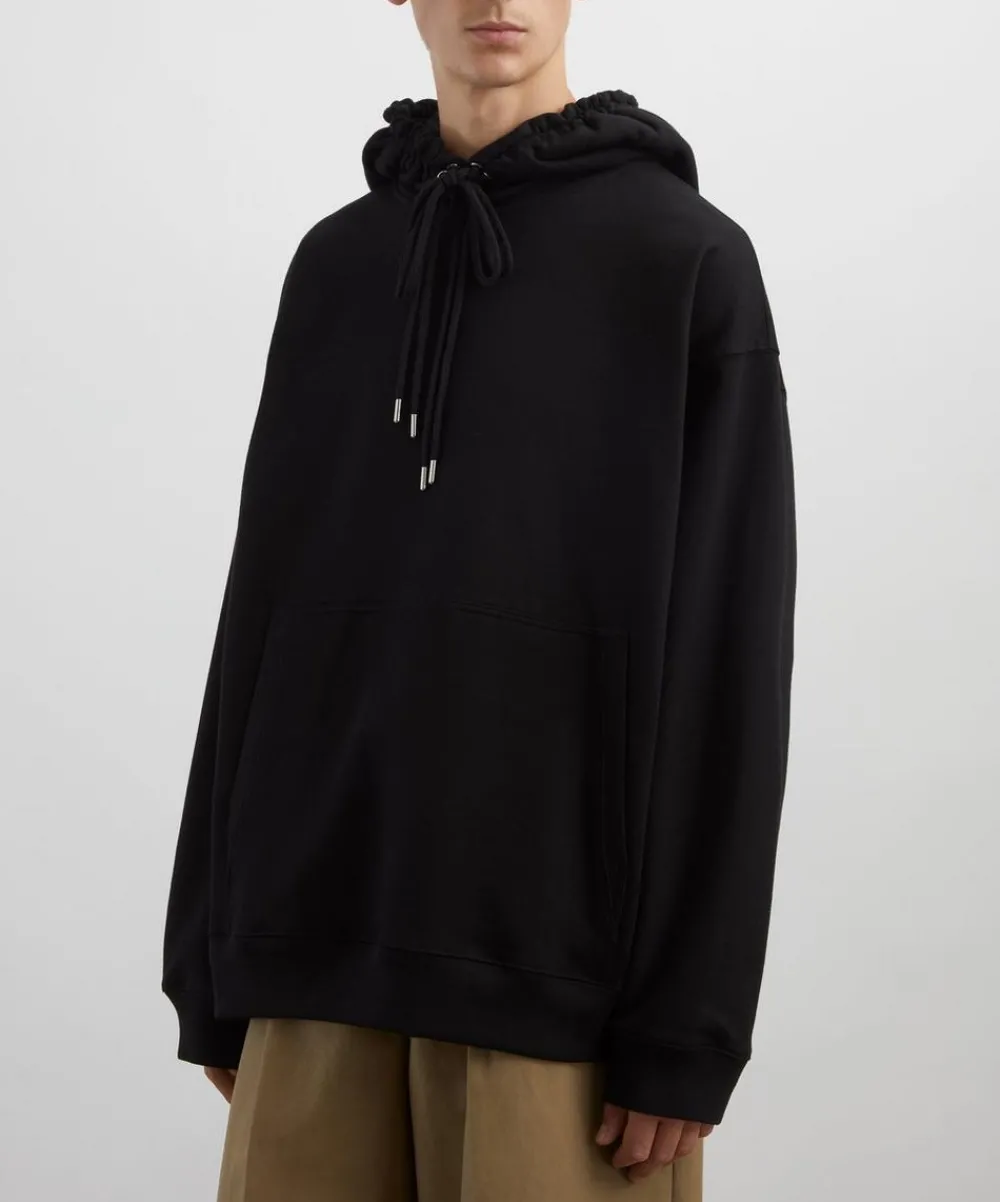 Dries Van Noten Knitwear & Sweats^Black Loose-Fit Hoodie