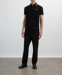 Fred Perry Tops^Black M12 Twin Tipped Polo Shirt