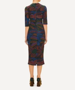 FARM Rio Dresses^Black Midnight Island Short-Sleeve Midi-Dress