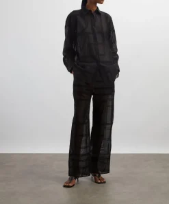 Toteme Sleepwear^Black Monogram Crochet PJ Bottoms