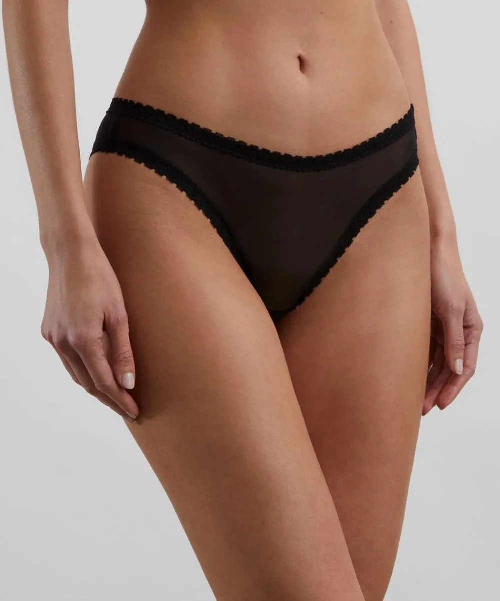 Fruity Booty Lingerie^Black Moss Mesh Briefs