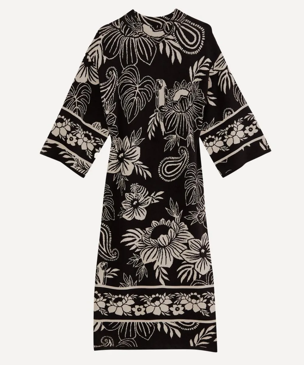 FARM Rio Dresses^Black Paisley Bloom Knit Dress