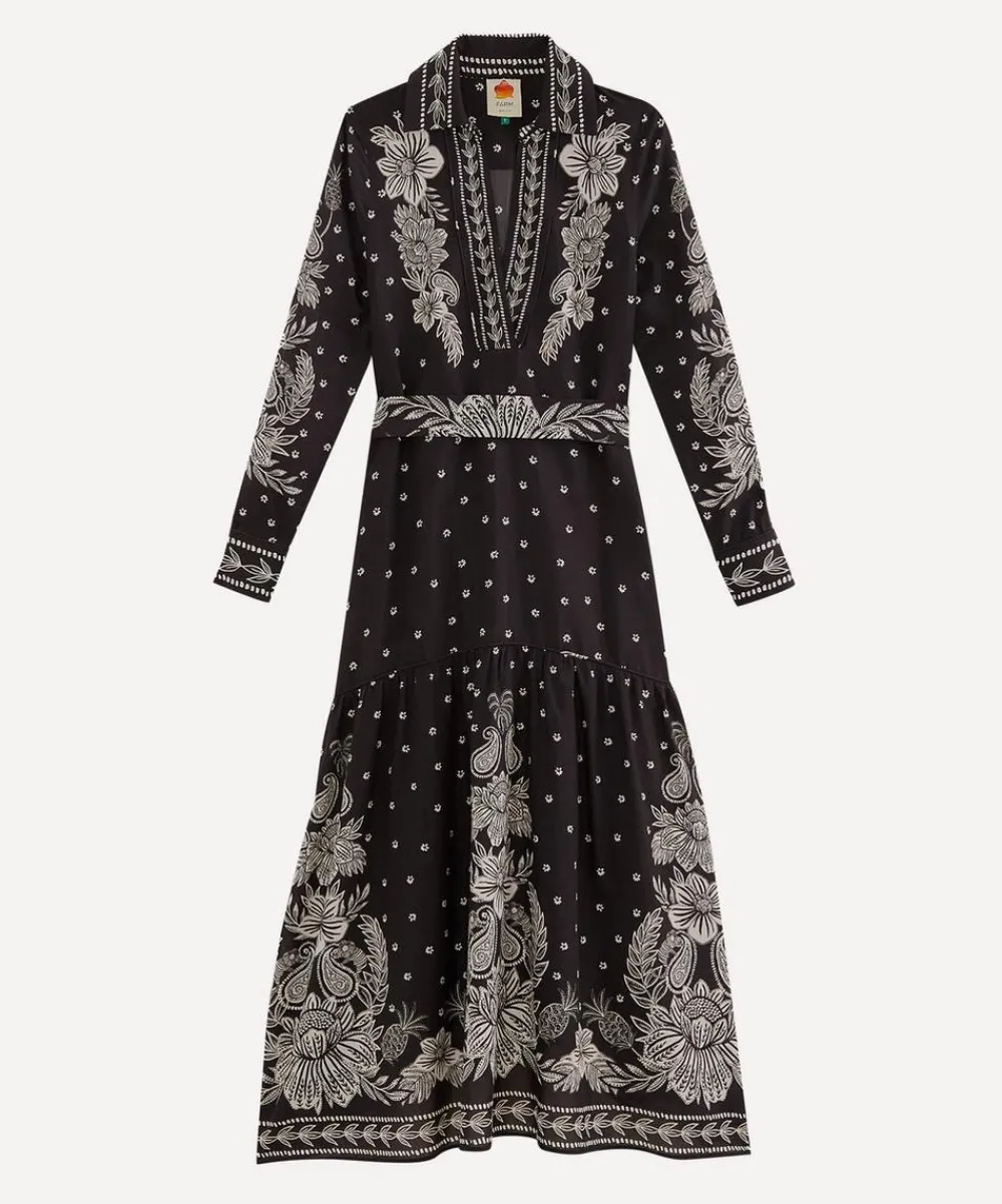 FARM Rio Dresses^Black Paisley Bloom Maxi-Dress
