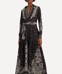 FARM Rio Dresses^Black Paisley Bloom Maxi-Dress