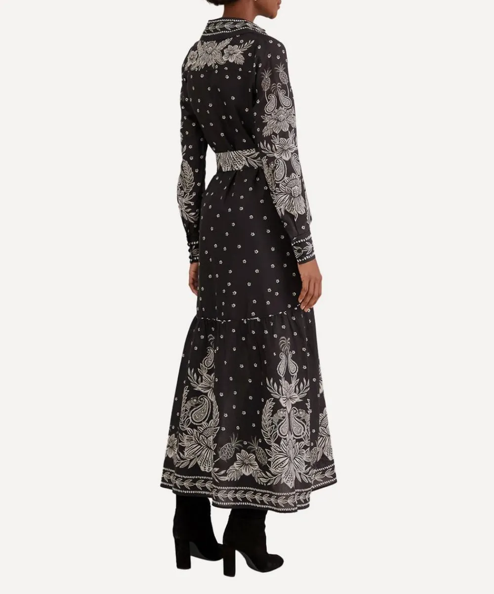 FARM Rio Dresses^Black Paisley Bloom Maxi-Dress