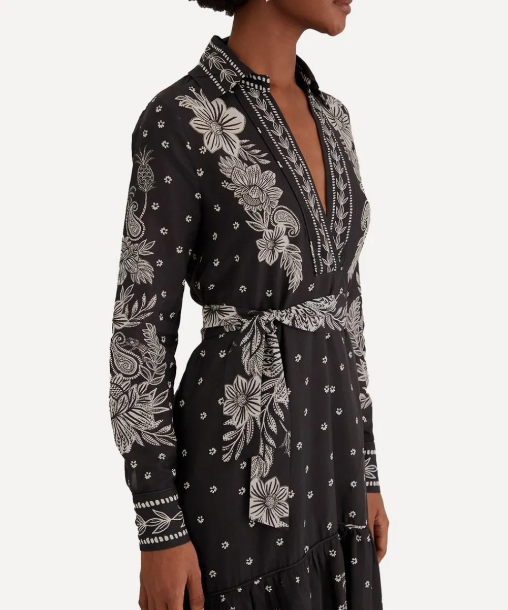 FARM Rio Dresses^Black Paisley Bloom Maxi-Dress