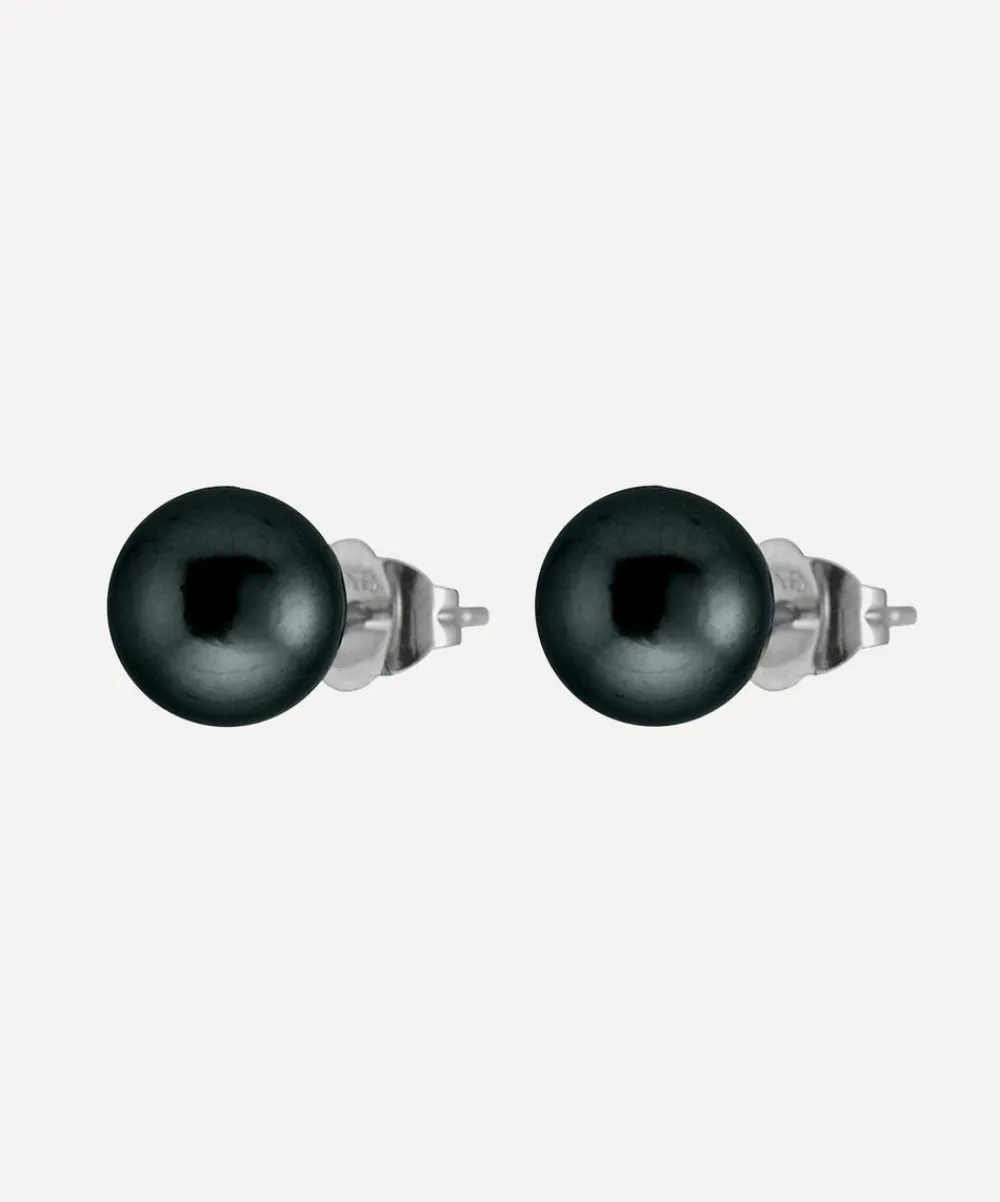 Kojis Earrings|Earrings^Black Pearl Stud Earrings