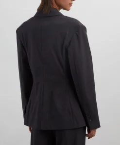 Ganni Coats & Jackets^Black Pinstripe Blazer