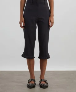 Ganni Trousers & Shorts^Black Pinstripe Capri Trousers