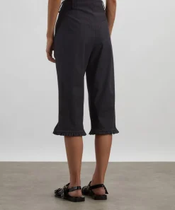 Ganni Trousers & Shorts^Black Pinstripe Capri Trousers