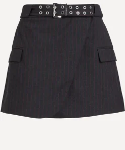 Ganni Skirts^Black Pinstripe Mini Skirt