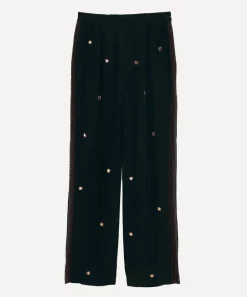 FARM Rio Trousers & Shorts^Black Rainbow Beaded Mirror Trim Trousers