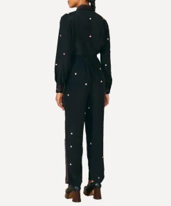 FARM Rio Trousers & Shorts^Black Rainbow Beaded Mirror Trim Trousers