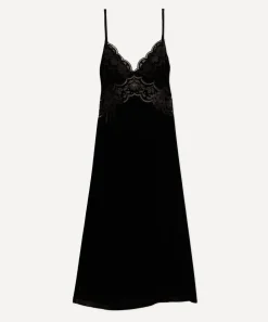 FARM Rio Dresses^Black Richelieu Velvet Slip Dress